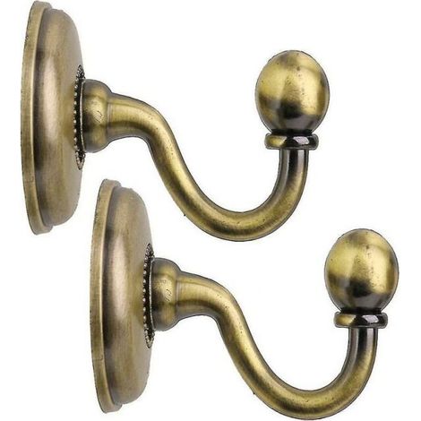2pcs Vintage Alloy Suede Curtain Buckle Buckle Hook Door Hanger Hat Wall Mounted Hanger (1/5)