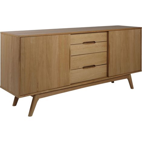 Cómoda Norsica Elmdome 100 , Con cajones y puertas, Número de cajones: 4, 84x180x44cm, Parcialmente montado