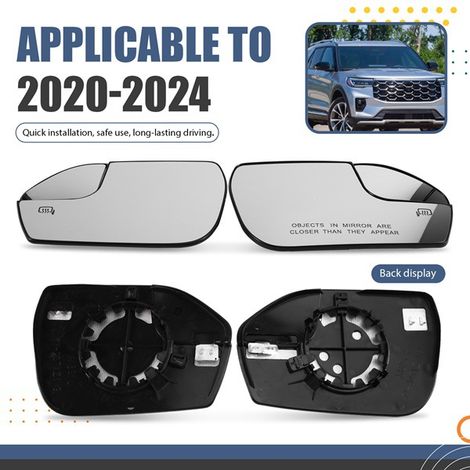 One pair of LB5Z17K707M and LB5Z17K707L mirror lenses are suitable for 20-24 Ford Explorer rearview mirrors. (1/4)
