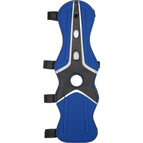 Protège-bras d'archerie long en nylon 600D, archerie manchettes avec bretelles ajustables pour arc recurve bleu (1/5)