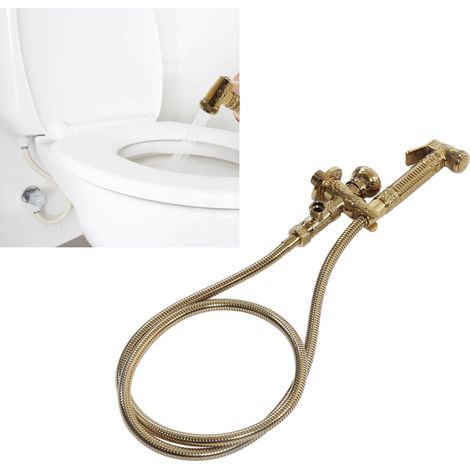 Bidet mural antique en cuivre patiné finish Sprayer mural et Angle Valve G1/2 longueur hose 140mm/5.5in (1/4)