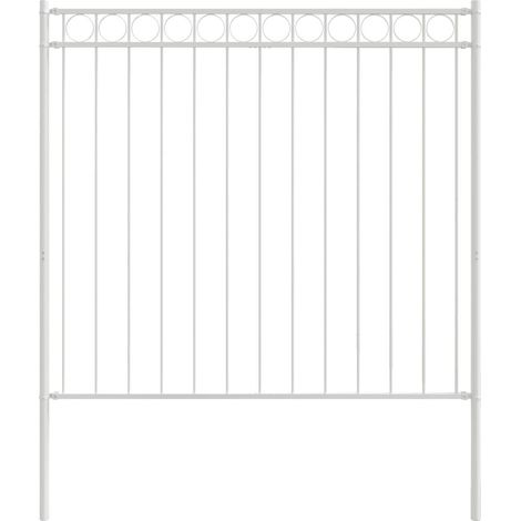 Maison Exclusive - Zaunelement ASSEN Weiß 170 x 170 cm Stahl