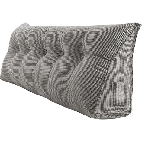 Coussin de Lecture pour Coussin Compensé Triangulaire Oreiller De Coussin Tete de lit Dossier De TêTe De Lit Amovible Coussin Lombaire en Coin pour Chambre Lit Jour (1/5)