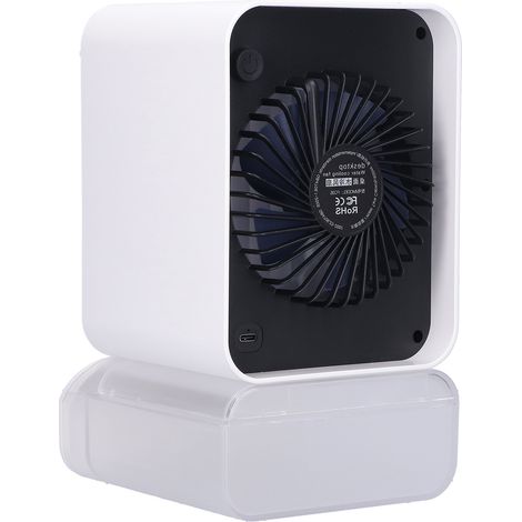 Abnehmbarer Tischventilator mit Sprühfunktion, Mini-USB-wiederaufladbare Klimaanlage, tragbarer Luftkühler für Zuhause (1/5)