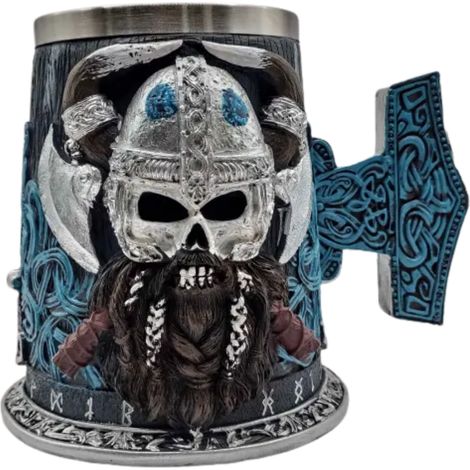 Epischer Untoten-Krieger-Becher, Edelstahl, 550 ml