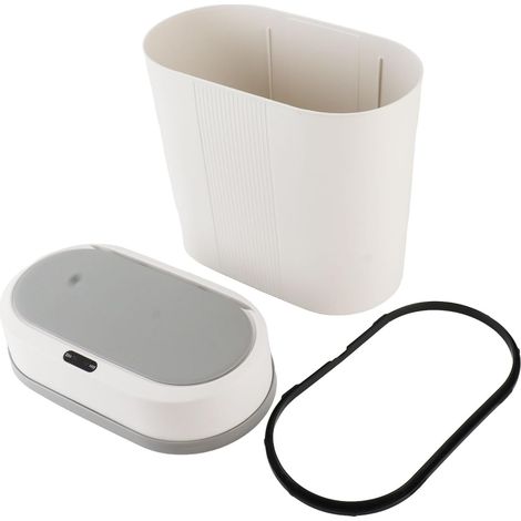 Poubelle Intelligente de 12 L, Poubelle Automatique Alimentée par Batterie, Conteneur à Ordures Automatique pour Chambre (1/5)