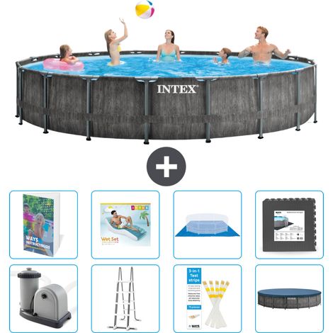 Prism Frame Pool Rund - 549x122 cm - 9-teilig S533