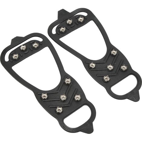 1 Paire de Griffes Antidérapantes 8 Pointes pour Chaussures, Crampons de Sécurité Neige et Glace (1/5)