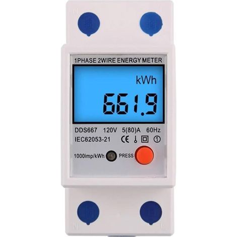 Ulisem Sous compteur électrique monophasé, 80A max modulaire, Simple tarif, Affichage L (1/5)