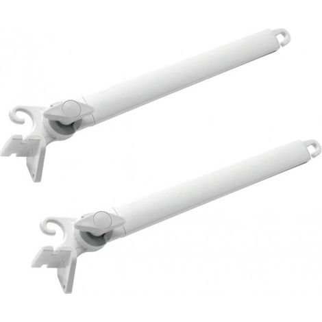 Coppia Bracci Tenda Da Sole in Alluminio Bianco 80cm Staffa Compresa