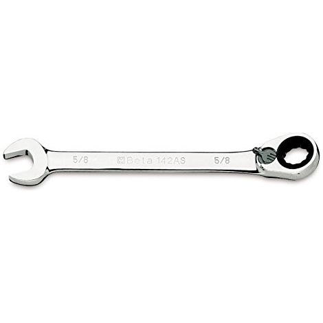 Chiave combinata a cricchetto Beta cromata forchetta e poligonale 13 mm