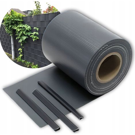 Zaunband für Zaunpaneele, schwarz, 19 cm x 35 m, UV-beständig