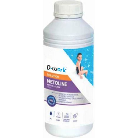 Nettoyant et Détartrant sur Ligne d'Eau 1 l - Elimine Graisse et Saletés - Efficace et Pratique - D-Work