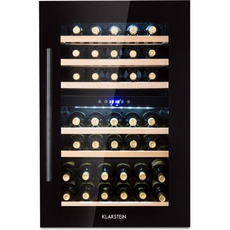 Klarstein Vinsider 41 frigorifero vino da incasso Duo Onyx 41 bottiglie 2 zone