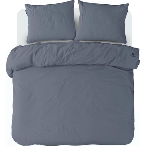 Housse de Couette Bleu, Coton, 140 x 200/220 cm (1/4)