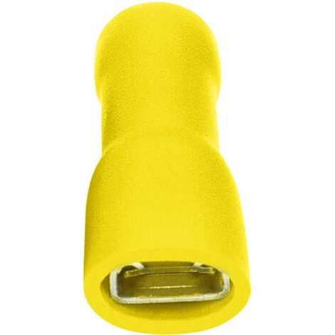 Cosse clip 6.3 mm x 0.8 mm Vogt Verbindungstechnik 3947 180 ° entièrement isolé jaune 1 pc(s) D24758 (1/4)