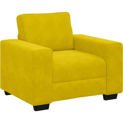 vidaXL Divano Sedia Giallo 60 cm Velluto (1/5)