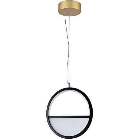 Plafonnier luxueux en aluminium noir et or, 13,5 W, lumière 6500 K, décoration artistique minimaliste (1/2)