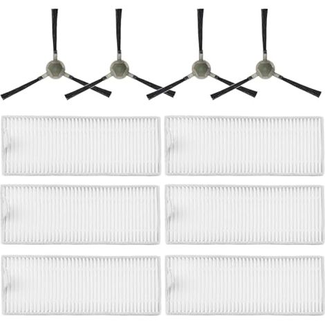 Accessoires pièce de rechange pour Lefant M210 M210S M210B M210P M213 M213S, pour OKP Life K2 K3 K3A K4 K5 aspirateur, 6 filtres HEPA, 4 brosses latérales (1/5)