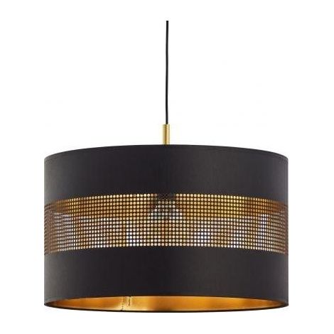 tk-lighting Modèle Élégant Suspension Noir et Or 120 cm