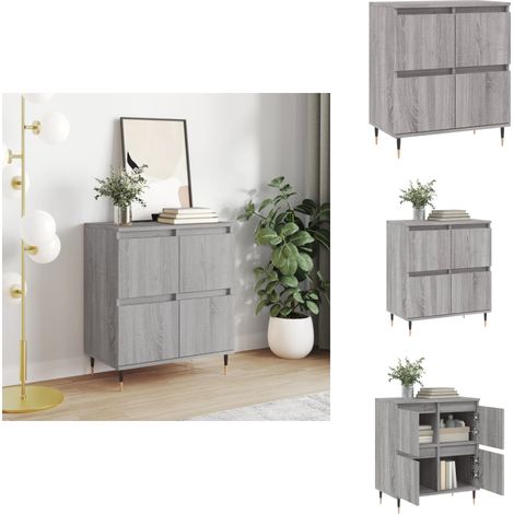 Buffet Sonoma gris 60x35x70 cm Bois d'ingénierie - Buffet - Meuble De Rangement - Armoire - Commode - Salon (1/5)