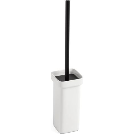 Brosse Toilettes WC, 8,5 x 8,5 x 41 cm, Collection Nero, Noir & Blanc (1/5)