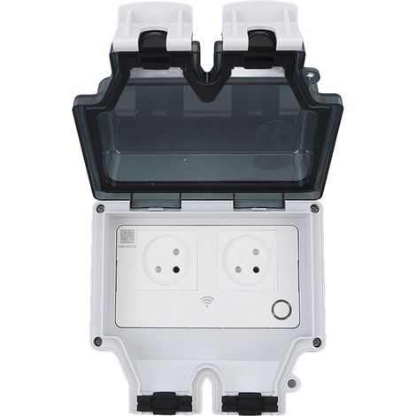 Intelligente WLAN-Wandsteckdose, IP66 wasserdicht, israelischer Standard, mit Abdeckung, 16 A, 110–250 V, SNW-2I (1/5)
