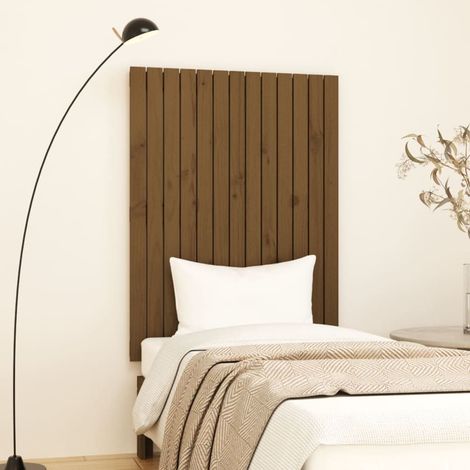 Wand-Kopfteil Honigbraun 82,5x3x110 cm Massivholz Kiefer vidaXL