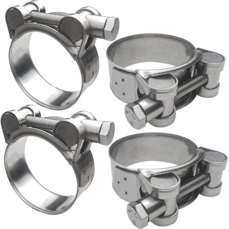 4-teilige Schlauchschellen aus Edelstahl 304, verstellbare Schlauchschellen 64-67 mm für Baustellenfahrzeuge, Boote, Motorräder usw.