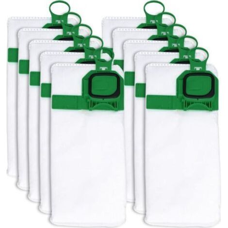 Sacchetti per aspirapolvere compatibili con Vorwerk Folletto VK140/VK150/FP140/FP150 – Confezione da 10 pezzi in tessuto filtrante ad alte prestazioni (1/5)