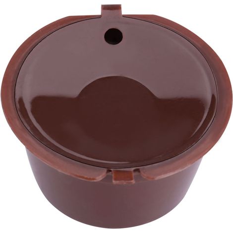 Stück lebensmittelechte, wiederverwendbare und nachfüllbare Kaffeekapselfilter aus PP 304 Edelstahl (braun) (1/5)