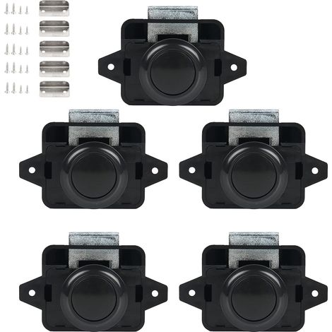 5 boutons poussoir loquet camping-car, pour porte/tiroirs RV/caravane