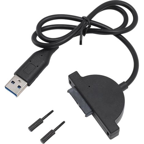 Câble Convertisseur USB vers Slimline 7 Plus 6 Broches pour Ordinateur Portable CD DVD ROM, Adaptateur de Lecteur Optique Externe avec Prise en Charge du Remplacement à Chaud (1/5)