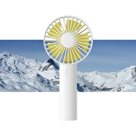 Mini Handheld Fan, Small Portable 3 Speed USB Rechargeable Battery Operated Fan, Ideal for Outdoors, Travel, Concerts, Gifts for Women and Men - Brown