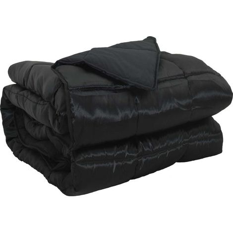 Full Year Duvet Black 135 x 200 cm Satin and Microfiber (1/5)