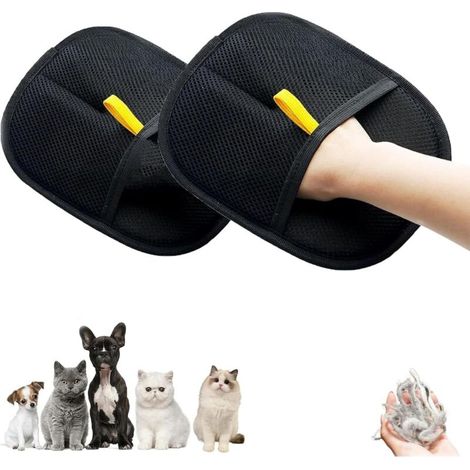 2er-Pack wiederverwendbare Tierpflegehandschuhe für Bad, Haarentfernung und Tierpflege (1/5)