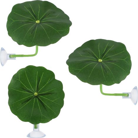 Confezione da 3 accessori per acquari per pesci betta, amaca in plastica per acquario con cuscino a forma di foglia per la decorazione dell'acquario, decorazione per acquario sicura e morbida con (1/5)