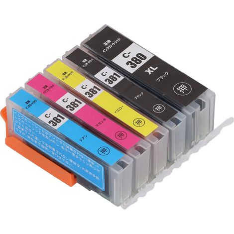 Les cartouches d'encre pour imprimante 380-381 avec remplissage d'encre conviennent aux imprimantes PIXUS TR703/TR7530/TR8530/TR8630/TS6130/TS6230/TS6330 et autres (cartouches d'encre 5 couleurs). (1/5)