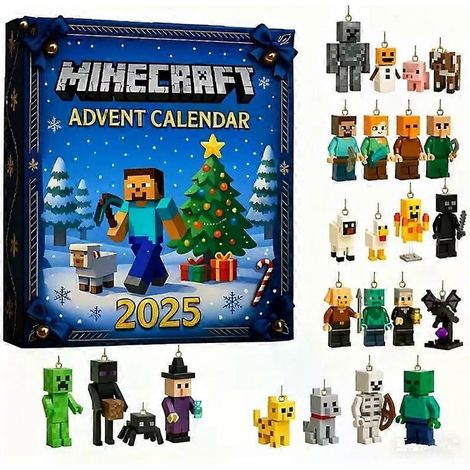 Calendrier de l'Avent Minecraft 2025 (24 jours) - Cadeau surprise