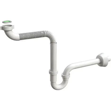 Sifone scarico curvo a braccio flessibile in polipropilene pp senza piletta per lavabo classico e disabili modello monster tubular 11/4"ø32 BONOMINI