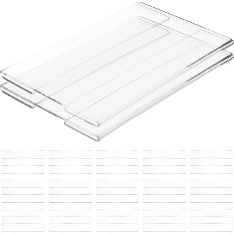 KOMBIUDA Support pour étiquettes d'hôtel en acrylique, 20 pièces (1/5)