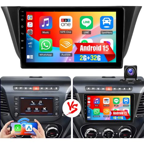 Autoradio 9 pouces 32/64 Go pour Iveco Daily 2014-2021 Android 15 Apple CarPlay Navigation GPS FM - 2+32G CAM