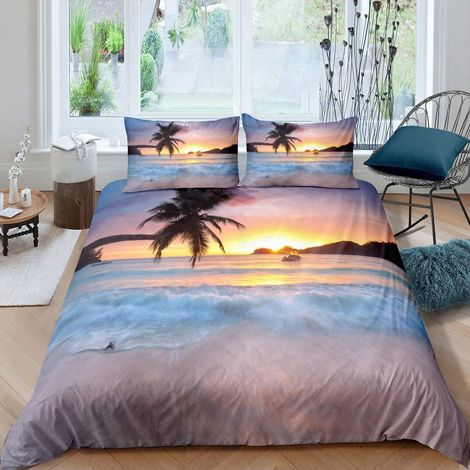 3 pièces avec Housse de Couette,Impression numérique,Coucher de Soleil (1/3)