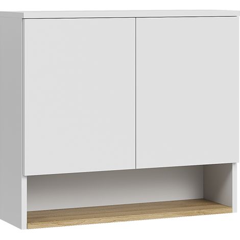 Hängeschrank Viktor, Weiß/Artisan-Eiche, 68 x 60 cm mit 2 Türen, Vicco (1/5)