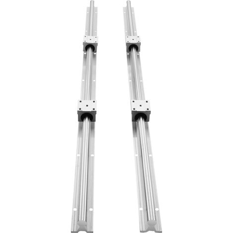 Rail linéaire SBR20 800mm, kit de 2 rails et 4 blocs coulissants SBR20UU, pour machines CNC et projets DIY. (1/5)