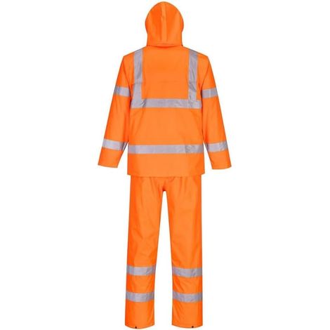 Completo pioggia avvolgibile ad alta visibilità Giallo 4XL (1/2)