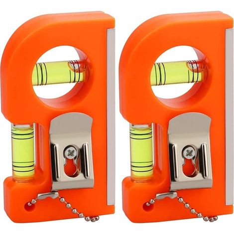 2 PCS Niveau Magnétique de Poche Horizontal Vertical Mini Niveau à Bulle de Précision avec Porte-clés Outil Niveau à Bulle de Poche 854620mm Petit Niveau à Bulle Aimanté pour Étagère, Cadre (1/3)