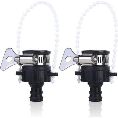 2-teiliger Schlauchanschluss Runder 20–24 mm Universal-Mischbatterie-Küchenhahn-Schlauchanschluss Verstellbarer Edelstahl-Kragenanschluss für Gartenschläuche (1/4)