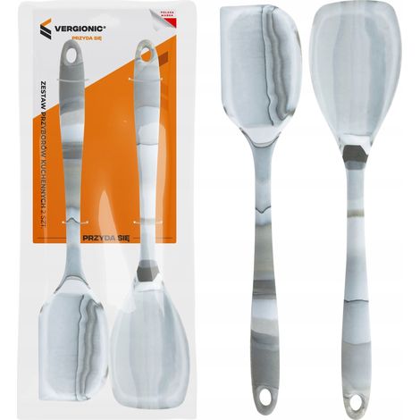 Set mit 2 VERGIONIC Silikon-Küchenutensilien – Pfannenwender und Spatel