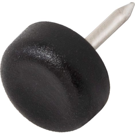 32 x Patins glisseurs en Plastique avec Clou / Noirs / Ø 13 mm / Rond / Pieds glisseurs en Plastique à Clou pour Meubles (1/3)